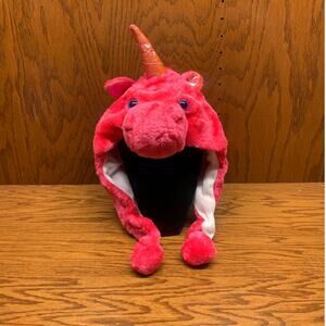 Unicorn Beanie Hat Kids Hot Pink